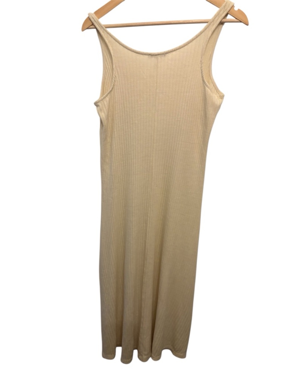 Zara Ribbed Sleeveless Maxi Dress in Beige - Picture 2 of 4